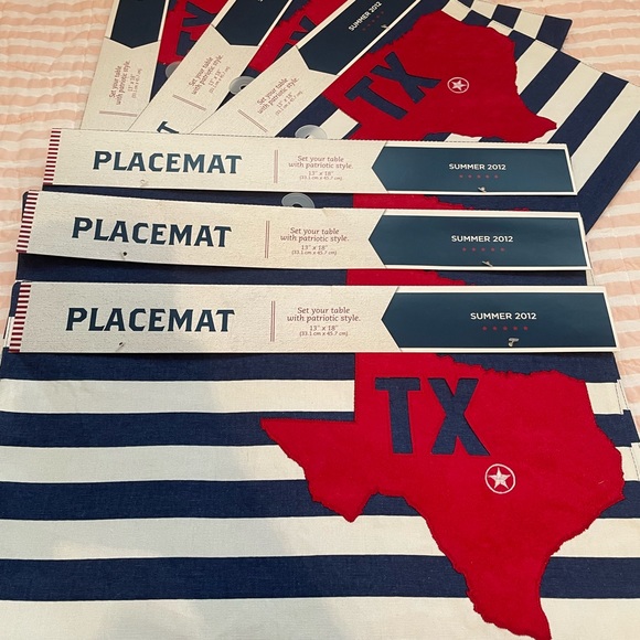 Kohl's Dining Placemats Red White And Blue Set Of 6 Poshmark